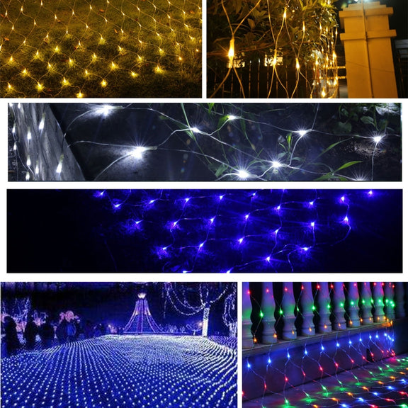 3m(Length) x 2m(Height)  LED Decoration Light, 200 LEDs Reticular String Light with End Joint & Multi-function Controller, EU Plug, AC 220V