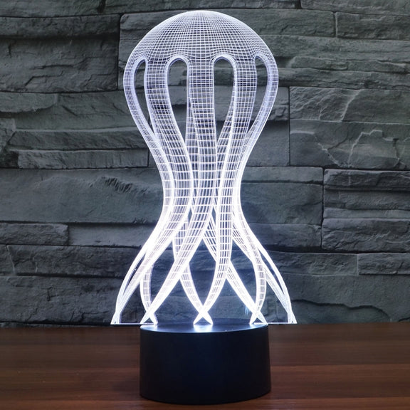 Acaleph Style 3D Touch Switch Control LED Light , 7 Color Discoloration Creative Visual Stereo Lamp Desk Lamp Night Light