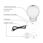 Horse Shape 3D Touch Switch Control LED Light , 7 Color Discoloration Creative Visual Stereo Lamp Desk Lamp Night Light