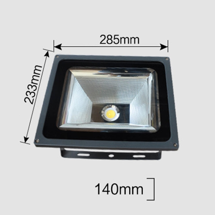 100W LED Engineering Projection Light IP65 Water-resistant Turtle Shell Lamp Outdoor Spotlight, White Light
