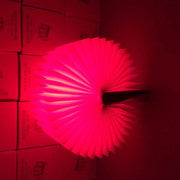Foldable Pages RGB + Warm White Light Book Shape LED Light , Creative Portable USB Charging Big Size Night Light(Brown)