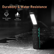 ES106 IP44 Water-resistant COB Work Light USB Rechargeable Emergency Flashlight