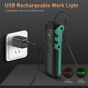 ES106 IP44 Water-resistant COB Work Light USB Rechargeable Emergency Flashlight