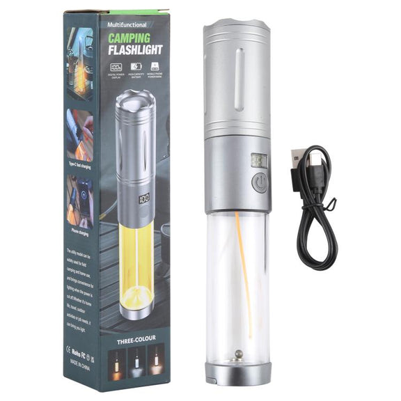 KXK-606 15W Camping Flashlight Rechargeable Emergency Light
