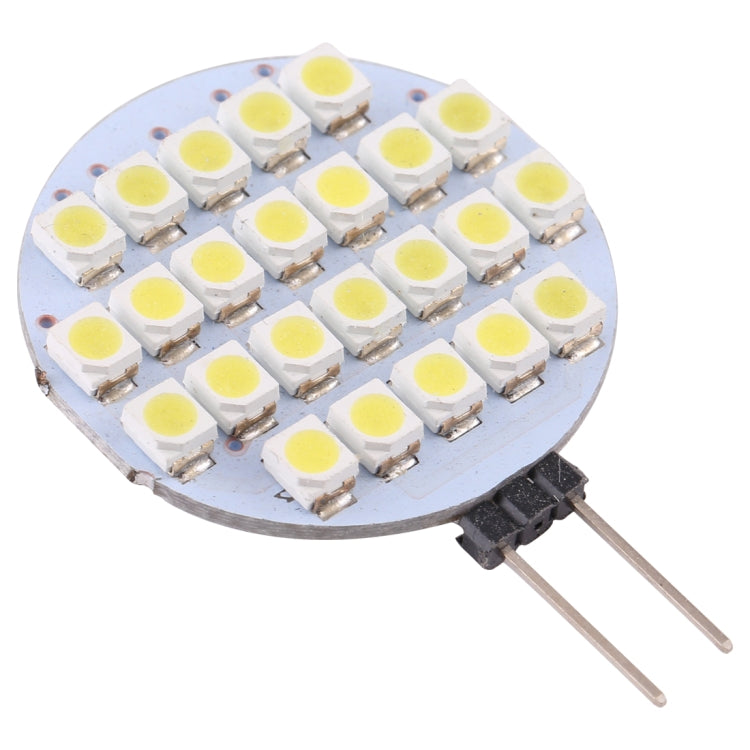 G4 24 LEDs SMD 3528 168LM 6000-6500K Stepless Dimming Energy Saving Light Pin Base Lamp Bulb, DC 12V(White Light)
