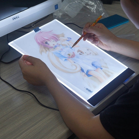 Ultra-thin A4 Size Portable USB LED Artcraft Tracing Light Box Copy Board for Artists Drawing Sketching Animation and X-ray Viewing