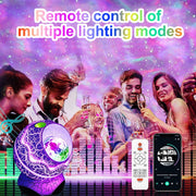 Gold Starry Projector Music Night Light with Remote Control(Colorful Light)