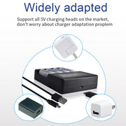 Micro USB 4 Slot Battery Charger for 3.7V Lithium-ion Battery, with LCD Display