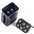 6 Sections 18650 Battery Multi-function Mobile Power Box with 12.4v Round Head & 5v USB Dual Voltage Output Without Battery(Black) - Power Bank Box by PMC TechLife | Online Shopping South Africa | PMC TechLife | Buy Now Pay Later Mobicred