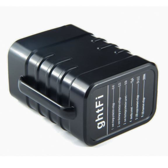 6 Sections 18650 Battery Multi-function Mobile Power Box with 12.4v Round Head & 5v USB Dual Voltage Output Without Battery(Black)