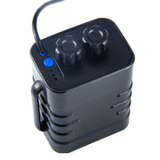 6 Sections 18650 Battery Multi-function Mobile Power Box with 12.4v Round Head & 5v USB Dual Voltage Output Without Battery(Black)