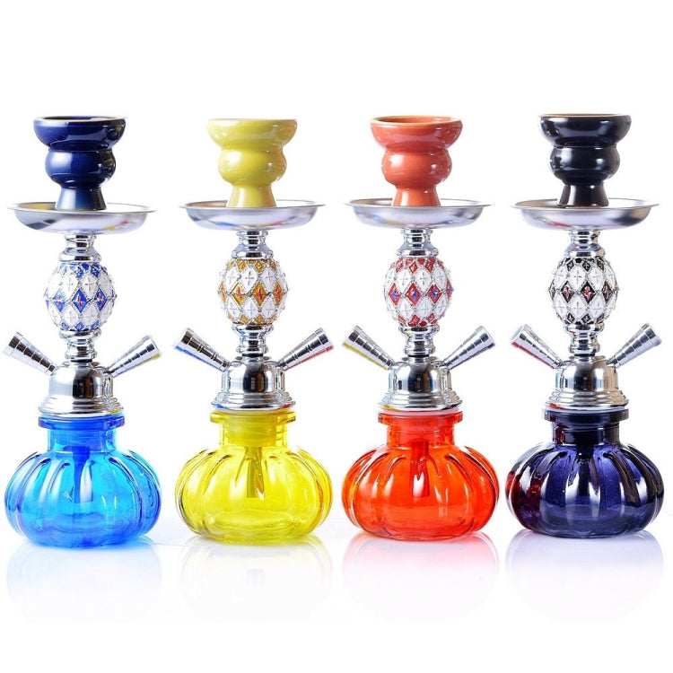 08-023 Double Pipe Glass Hookah Set (Green)