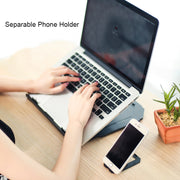 T3 Multi-function Hollow Design Cooling Bracket with 10-Level Adjustable Angle for Notebook,  MacBook, iPad, Mobile Phones(White)