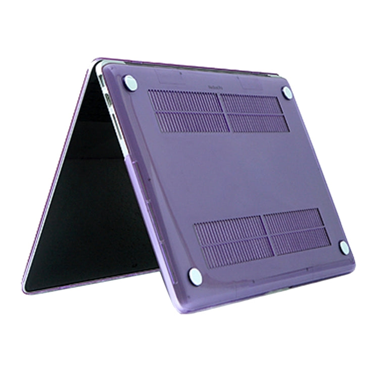 For 2016 New Macbook Pro 13.3 inch A1706 & A1708 Laptop Crystal PC Protective Case(Purple)