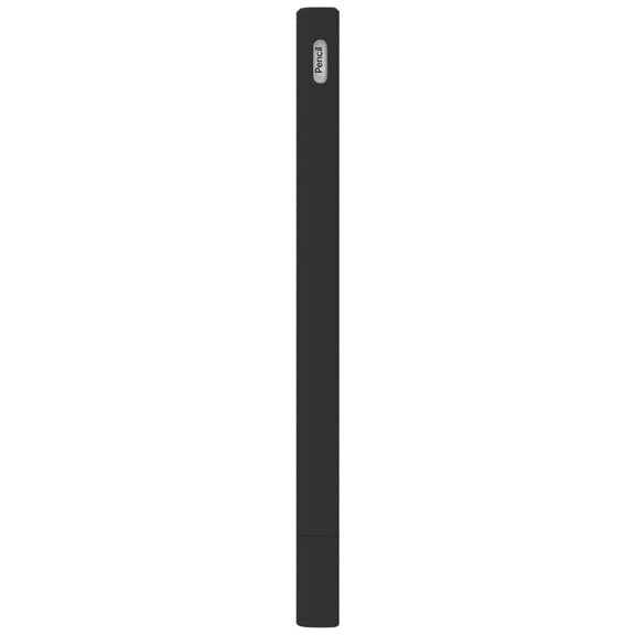 LOVE MEI For Apple Pencil 2 Triangle Shape Stylus Pen Silicone Protective Case Cover(Black)