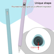 LOVE MEI For Apple Pencil 2 Triangle Shape Stylus Pen Silicone Protective Case Cover(Black)