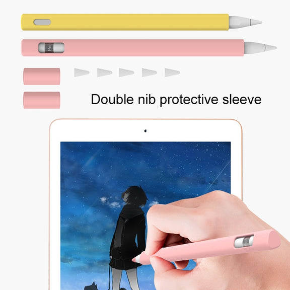 LOVE MEI For Apple Pencil 2 Triangle Shape Stylus Pen Silicone Protective Case Cover(Grey)