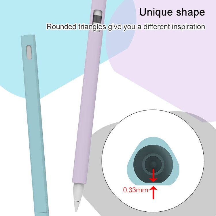 LOVE MEI For Apple Pencil 2 Triangle Shape Stylus Pen Silicone Protective Case Cover(Blue)