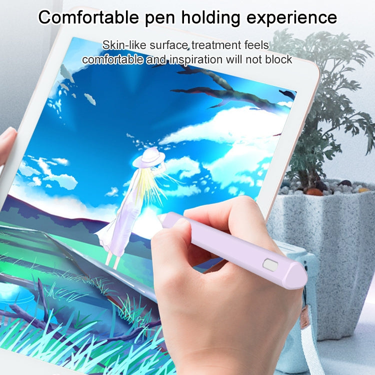 LOVE MEI For Apple Pencil 2 Triangle Shape Stylus Pen Silicone Protective Case Cover(Blue)
