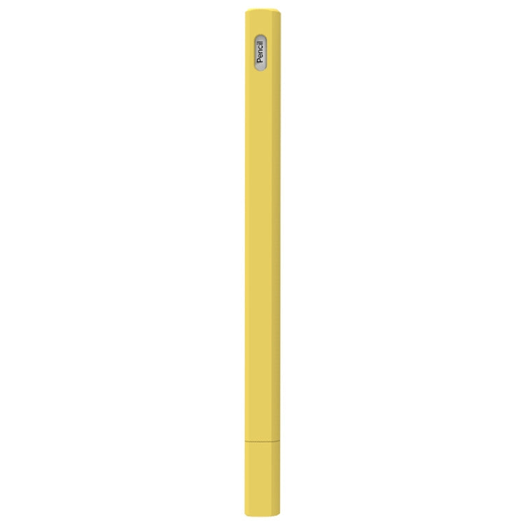 LOVE MEI For Apple Pencil 2 Triangle Shape Stylus Pen Silicone Protective Case Cover(Yellow)