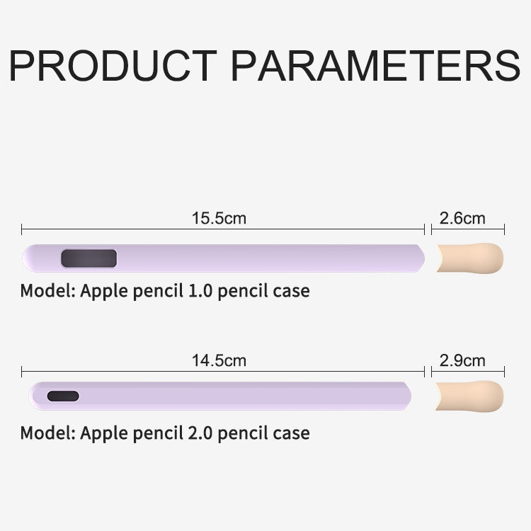 LOVE MEI For Apple Pencil 1 Stripe Design Stylus Pen Silicone Protective Case Cover(Black)