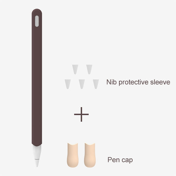 LOVE MEI For Apple Pencil 1 Stripe Design Stylus Pen Silicone Protective Case Cover(Black)