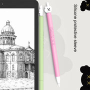 LOVE MEI For Apple Pencil 2 Middle Finger Shape Stylus Pen Silicone Protective Case Cover (Purple)