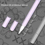 LOVE MEI For Apple Pencil 1 Middle Finger Shape Stylus Pen Silicone Protective Case Cover (Purple)
