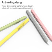 LOVE MEI For Apple Pencil 1 Number Letter Design Stylus Pen Silicone Protective Case Cover(Blue)