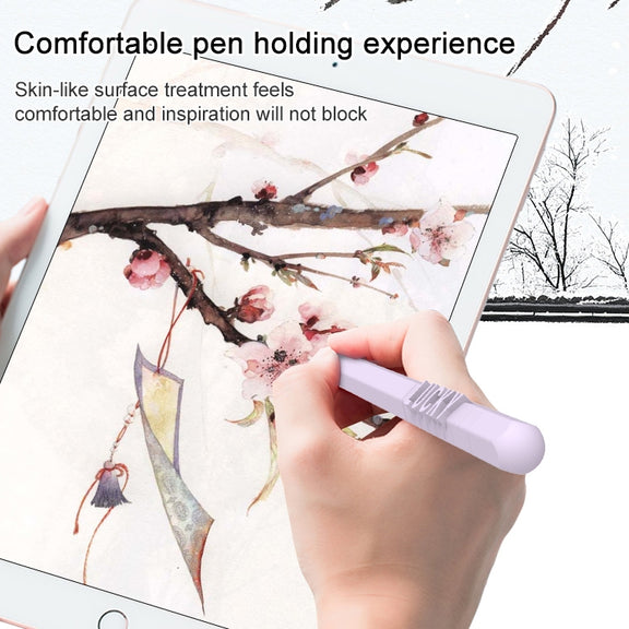 LOVE MEI For Apple Pencil 1 Number Letter Design Stylus Pen Silicone Protective Case Cover(Blue)