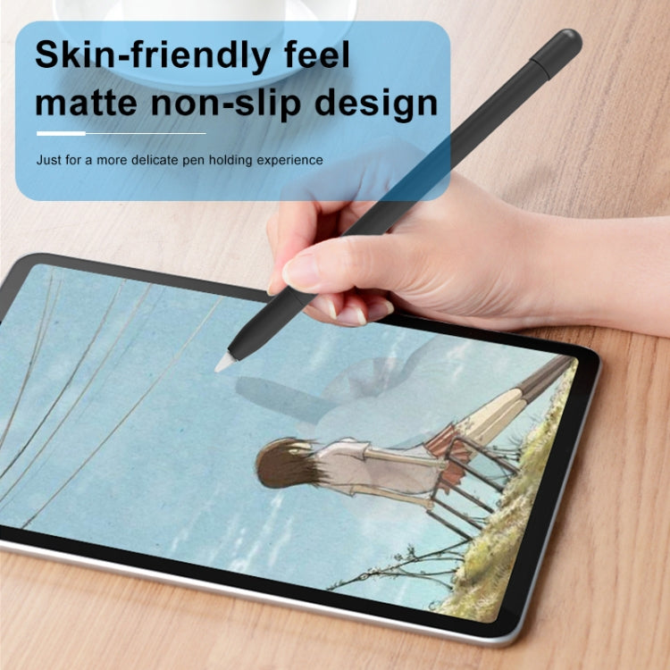 Metal Matte Non-slip Stylus Pen Protective Case for Apple Pencil 1 (Grey)