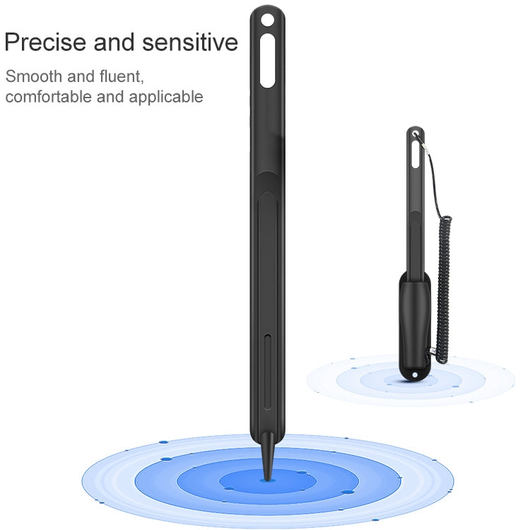 0319 Navigator Touch Stylus Metal Aluminum Tube Body Resistance Stylus with Fixed Slot Base & Spring Cable