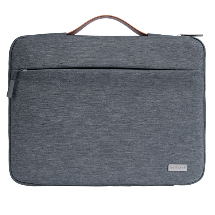 For 13 inch Laptop Zipper Water-resistant  Handheld Sleeve Bag (Grey)