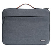 For 13 inch Laptop Zipper Water-resistant  Handheld Sleeve Bag (Grey)