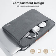 For 13 inch Laptop Zipper Water-resistant  Handheld Sleeve Bag (Black)