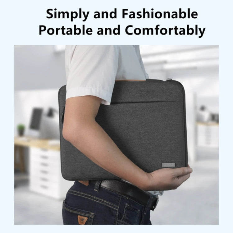 For 13 inch Laptop Zipper Water-resistant  Handheld Sleeve Bag (Black)