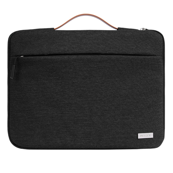 For 14 inch Laptop Zipper Water-resistant  Handheld Sleeve Bag (Black)