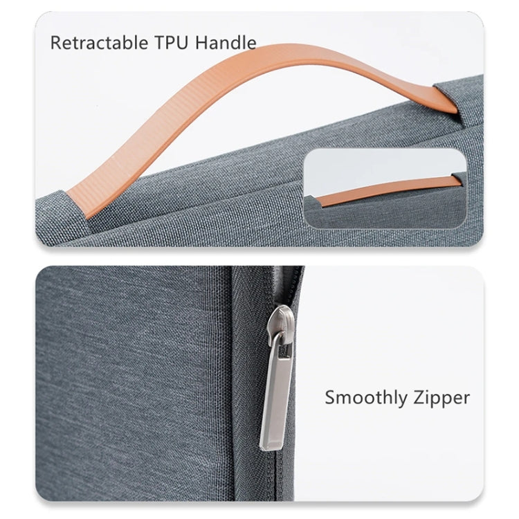 For 14 inch Laptop Zipper Water-resistant  Handheld Sleeve Bag (Black)