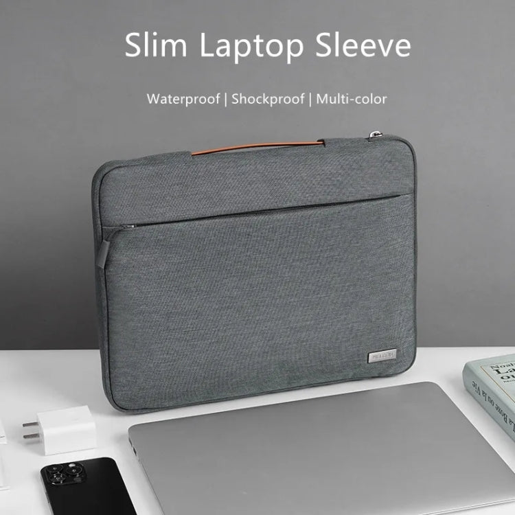 For 14 inch Laptop Zipper Water-resistant  Handheld Sleeve Bag (Black)