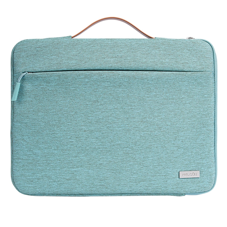 For 16 inch Laptop Zipper Water-resistant  Handheld Sleeve Bag (Green)