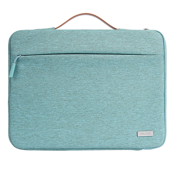 For 16 inch Laptop Zipper Water-resistant  Handheld Sleeve Bag (Green)