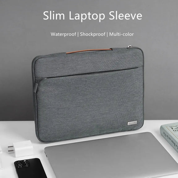 For 16 inch Laptop Zipper Water-resistant  Handheld Sleeve Bag (Black)