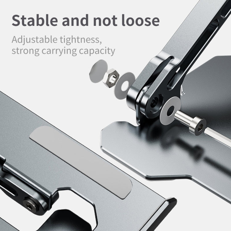R-JUST HZ09 Mechanical Lifting Adjustable Laptop Holder (Silver)