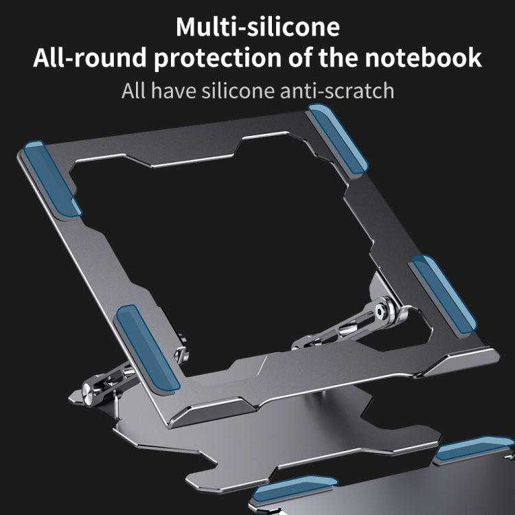 R-JUST HZ09 Mechanical Lifting Adjustable Laptop Holder (Silver)