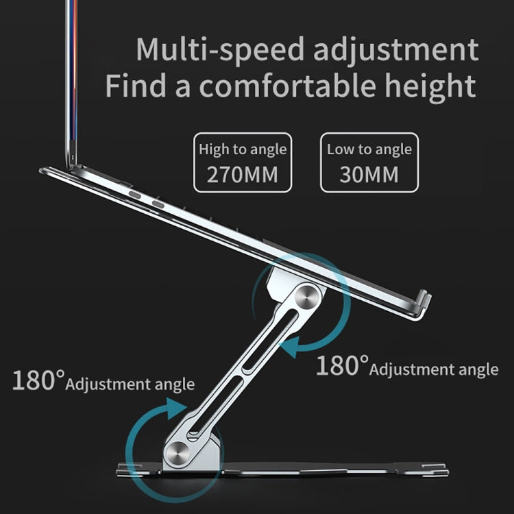 R-JUST HZ09 Mechanical Lifting Adjustable Laptop Holder (Silver)