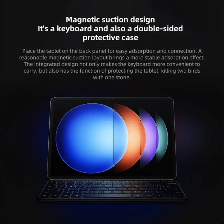 Original For Xiaomi Pad 6S Pro Keyboard Protective Leather Case (White)