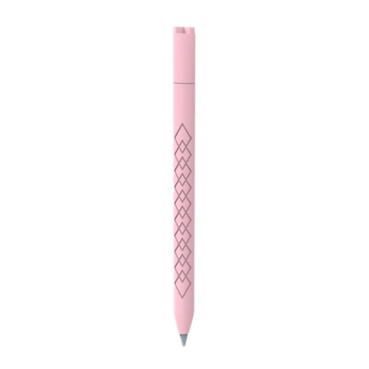 For Apple Pencil (USB-C) Diamond Pattern Silicone Stylus Pen Protective Case (Pink)