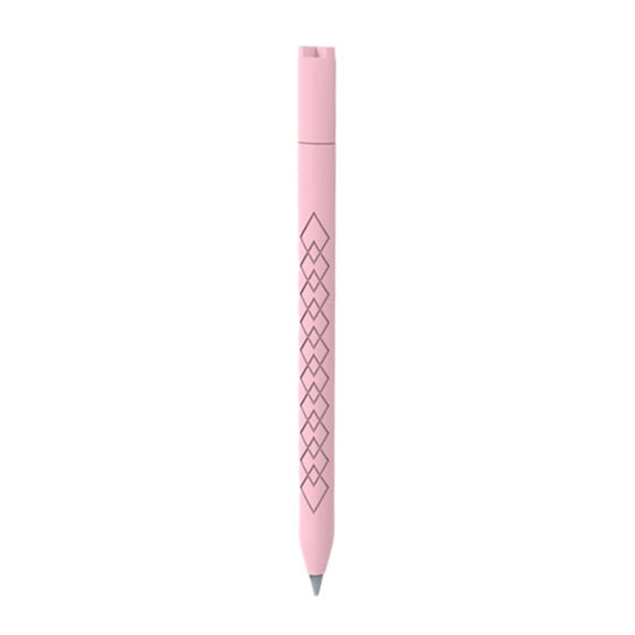 For Apple Pencil (USB-C) Diamond Pattern Silicone Stylus Pen Protective Case (Pink)