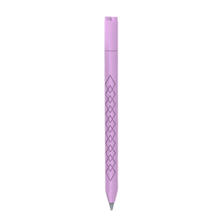 For Apple Pencil (USB-C) Diamond Pattern Silicone Stylus Pen Protective Case (Light Purple)