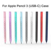 For Apple Pencil (USB-C) Diamond Pattern Silicone Stylus Pen Protective Case (Red)